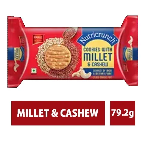 Nutricrunch Cookies With Millet & Cashew MRP 17.80/- (60 PCS)